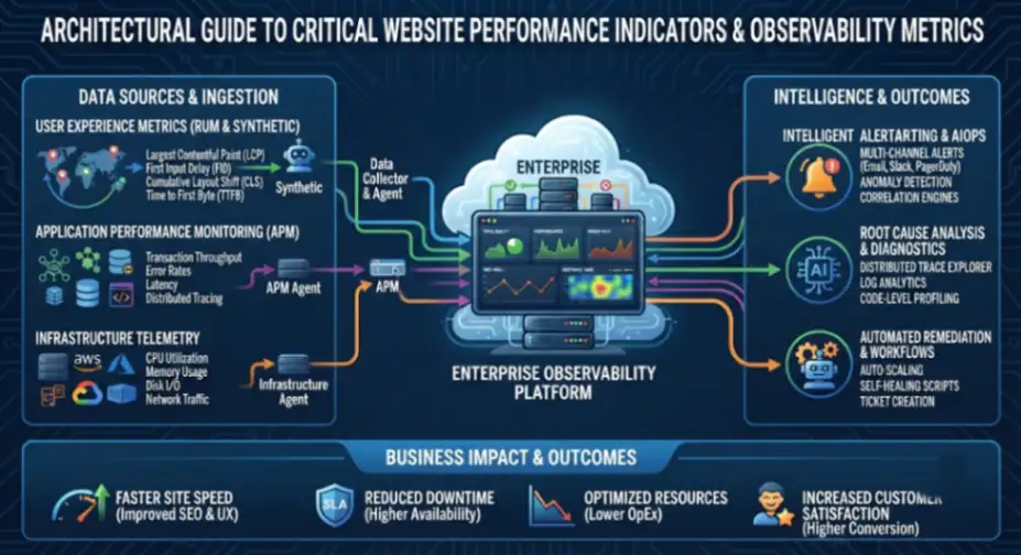 Architectural Guide to Critical Website Performance Indicators & Observability Metrics
