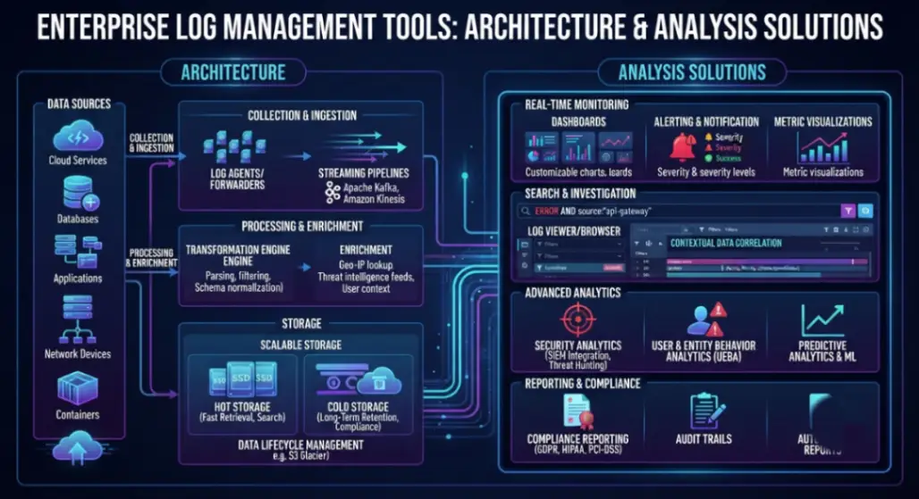 Enterprise Log Management Tools: Architecture & Analysis Solutions
