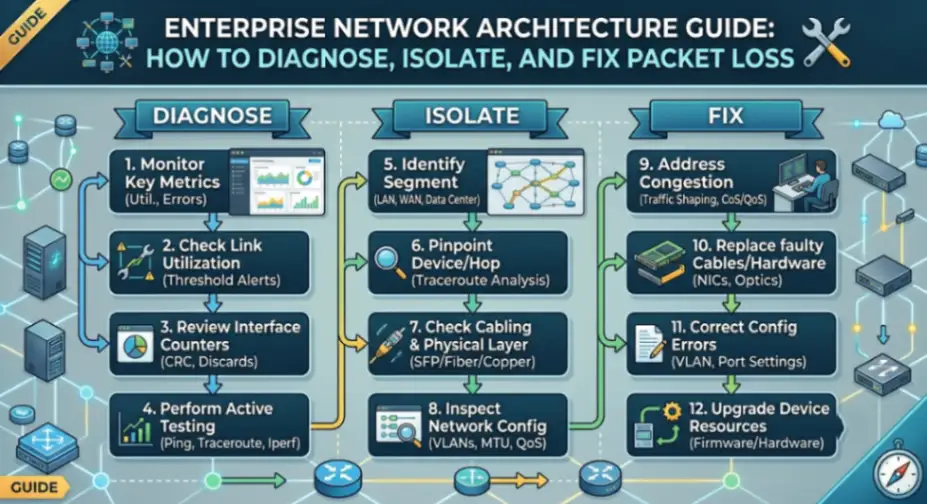 Enterprise Network Architecture Guide: How to Diagnose, Isolate, and Fix Packet Loss