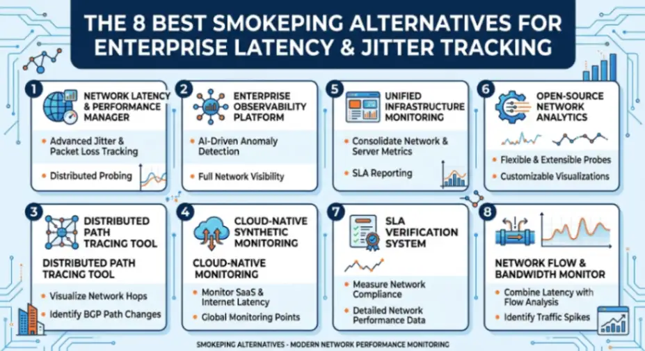 Architectural Analysis: The 8 Best SmokePing Alternatives for Enterprise Latency & Jitter Tracking Architectural Analysis: The 8 Best SmokePing Alternatives for Enterprise Latency & Jitter Tracking
