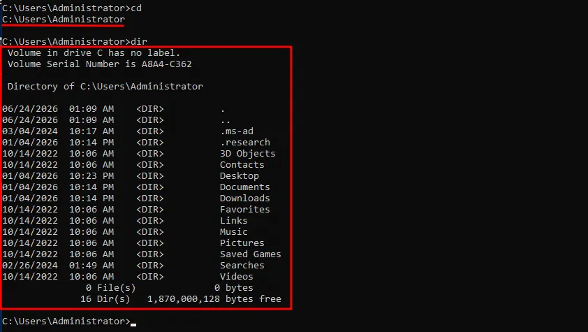 Windows Command Prompt CLI Discovery