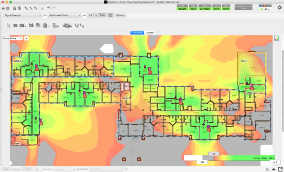 Ekahau WiFi Heatmaps