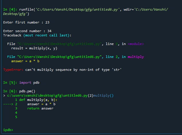 PDB (Python Debugger)