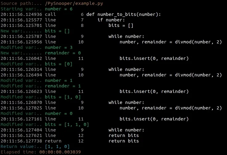 Pysnooper