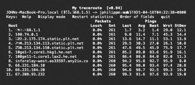 Diagnose Baseline Performance via Continuous MTR and Ping Diagnostics